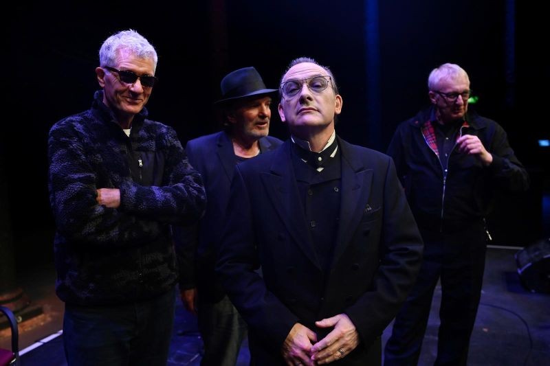 British punk band The Damned (L-R) Captain Sensible Brian James, Dave Vanian and Rat Scabies, who formed in 1976, pose for a picture as they mark the group's re-launch with its original members, at The Roundhouse in London, Britain October 21, 2020.  (Reuters Photo)